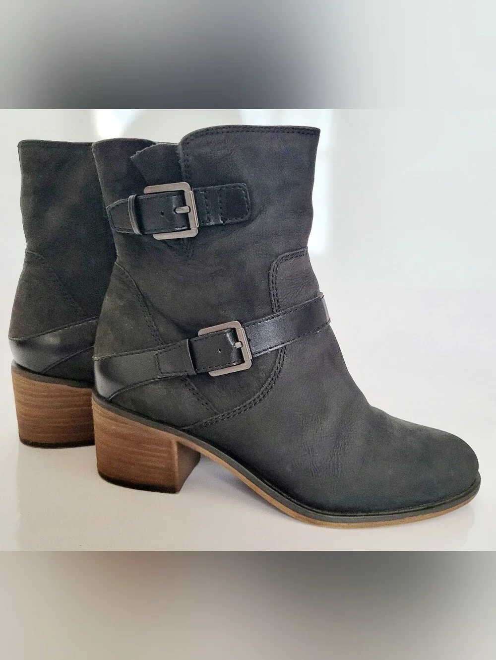 Franco Sarto Larisa 2 Nubuck Leather Moto Ankle Boots 2